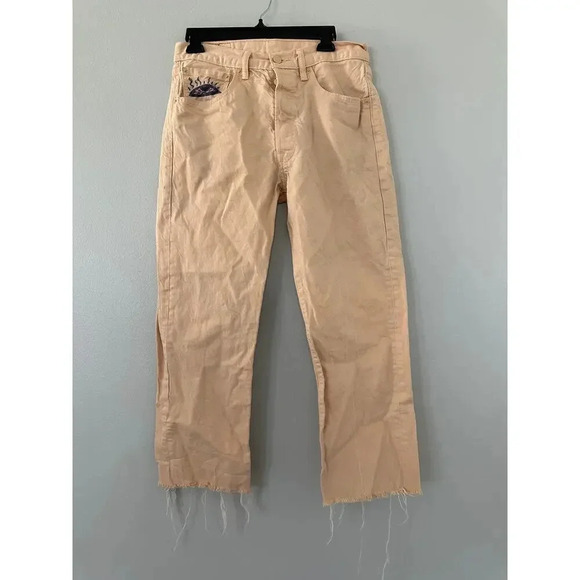 Vintage 90's 501 Button Fly High Rise Bohemian Jeans - Picture 1 of 4